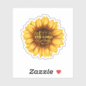 Freude am Herrn immer - Sonnenblume Aufkleber (Blatt)