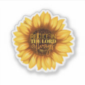 Freude am Herrn immer - Sonnenblume Aufkleber (Vorderseite)