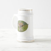 Freude am Laufen in Gras-Oval Bierglas (Vorderseite Links)
