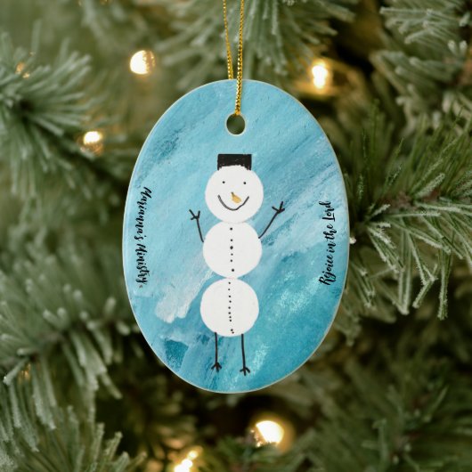 Freude am Lord Snowman-Ornament Keramik Ornament (Baum)