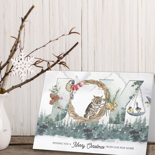 Freude am New Zuhause Forest Nature Holiday Moving Ankündigung