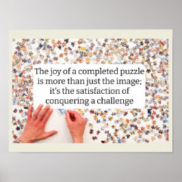 Freude am Puzzle-Geschenk für Jigsaws Poster