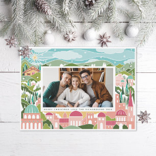 Freude am religiösen Weihnachtsfest in Bethlehem Feiertagskarte