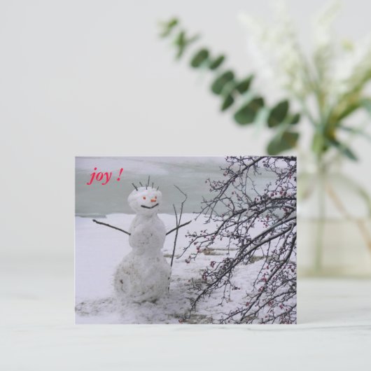Freude am Schnee Postkarte (Stehend Vorderseite)