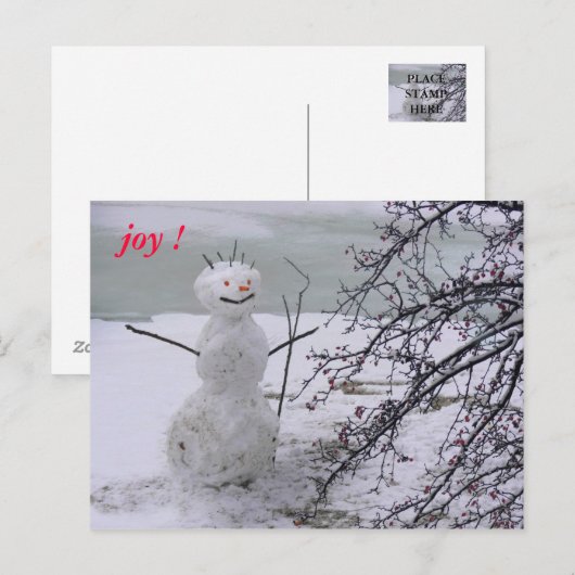 Freude am Schnee Postkarte (Vorne/Hinten)