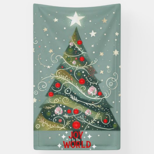Freude am Weihnachtsbaum der Welt Banner (Vertikal)