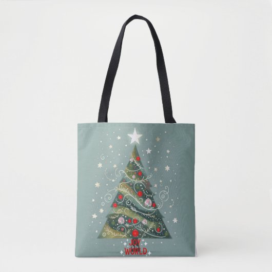 Freude am Weihnachtsbaum der Welt Tasche (Vorderseite)