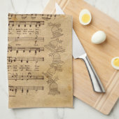 Freude am Weihnachtslied des Weltnaturerbes Geschirrtuch (Viertel Falte)