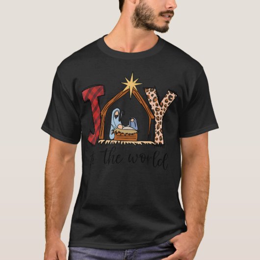 Freude am Weltnaturerbe Jesus in der Manger Christ T-Shirt (Vorderseite)