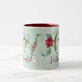 Freude am Winterurlaub in der Welt Zweifarbige Tasse (Mittel)