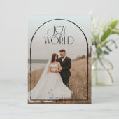 Freude am World Black Arch Frame Foto Weihnachten (Stehend Vorderseite)