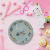 Freude am World Blue Tropical Christmas Foliage Pappteller (Party)