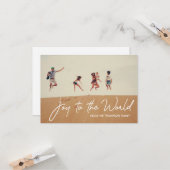 Freude am World Typografy Script Family Foto Karte (Vorderseite/Rückseite Beispiel)