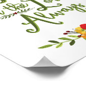 Freude an dem Lord Always Philippians 4:4 Poster (Ecke)