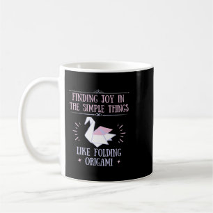 Freude an den einfachen Dingen wie Origami Kaffeetasse