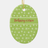 Freude an den Schneeflocken der Welt Keramik Ornament (Hinten)