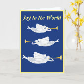 Freude an den Weihnachtsangels der Welt mit Trompe Karte (Gelbe Blume)