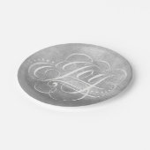 Freude an den Welt Silver Foil Luxury Weihnachts-I Pappteller (Schrägansicht)