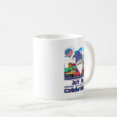 Freude an der 4. Juli-Feier Kaffeetasse (VorderseiteRechts)