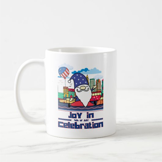 Freude an der 4. Juli-Feier Kaffeetasse (Links)
