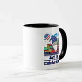Freude an der 4. Juli-Feier Tasse (VorderseiteRechts)