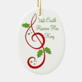 Freude an der Christlichen Weihnachtsmusik der Wel Keramikornament (Hinten)