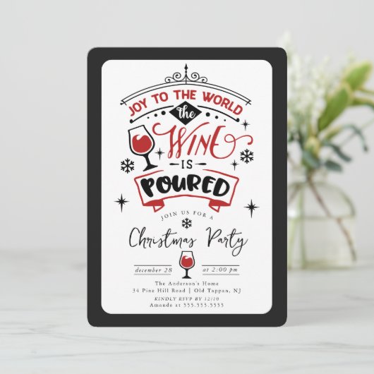 Freude an der Cocktail-Party Einladung der Welt (Stehend Vorderseite)