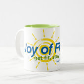 Freude an der Fitness-Kaffee-Tasse Zweifarbige Tasse (Vorderseite Links)