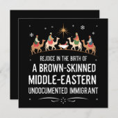 Freude an der Geburt eines braunen, gehäuteten Mit Einladung (Vorne/Hinten)