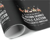 Freude an der Geburt eines braunen, gehäuteten Mit Geschenkpapier (Rolleneckpunkt)