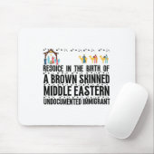Freude an der Geburt eines hellbraunen Weihnachtsf Mousepad (Mit Mouse)