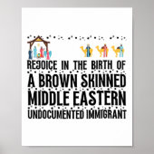 Freude an der Geburt eines hellbraunen Weihnachtsf Poster (Vorne)