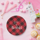 Freude an der Karierten Weihnachtsfeier am Buffalo Pappteller (Party)