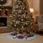 Freude an der Krippe der Welt - gebürsteter Polyes Polyester Weihnachtsbaumdecke