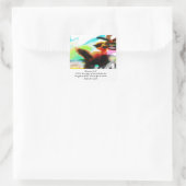 Freude an der Liebe Quadratischer Aufkleber (Tasche)