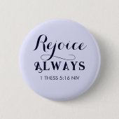 Freude an der Lord Bible Verse Christlich Blue Button (Vorderseite)