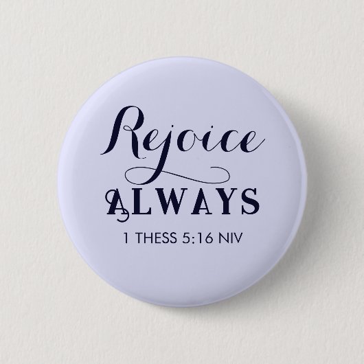 Freude an der Lord Bible Verse Christlich Blue Button (Vorderseite)