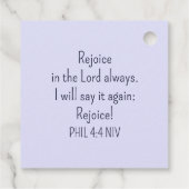 Freude an der Lord Bible Verse Christlich Blue Geschenkanhänger (Rückseite)