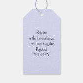Freude an der Lord Bible Verse Christlich Blue Geschenkanhänger (Rückseite)