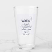 Freude an der Lord Bible Verse Christlich Blue Glas (Rückseite)