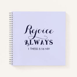 Freude an der Lord Bible Verse Christlich Blue Notizblock