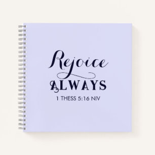 Freude an der Lord Bible Verse Christlich Blue Notizblock