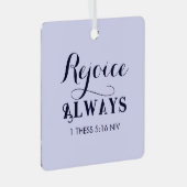 Freude an der Lord Bible Verse Christlich Blue Ornament Aus Metall (Vorderseite Rechts)