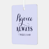 Freude an der Lord Bible Verse Christlich Blue Ornament Aus Metall (Vorderseite links)