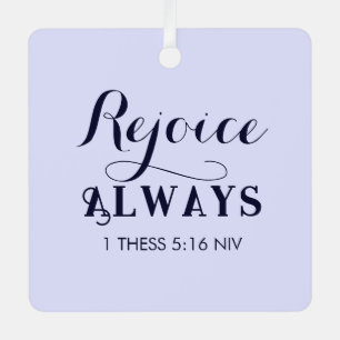 Freude an der Lord Bible Verse Christlich Blue Ornament Aus Metall