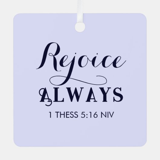 Freude an der Lord Bible Verse Christlich Blue Ornament Aus Metall (Vorderseite)