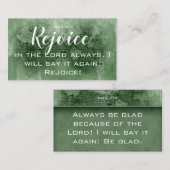 Freude an der Lord Bible Verse World Map Visitenkarte (Vorne/Hinten)