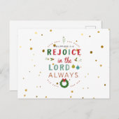 Freude an der Lord immer Weihnachten Postkarte (Vorne/Hinten)
