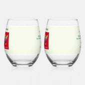 Freude an der Personalisierten Weihnachtsfeier der Weinglas Ohne Stiel (Links)