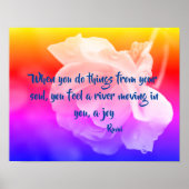Freude an der Soul Rose Inspiration Zitat Poster (Vorne)